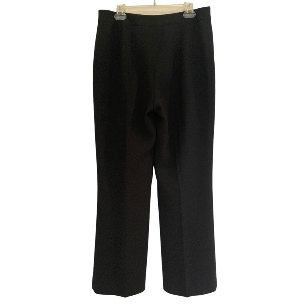 Nipon Boutique Solid Black Trouser Pants Straight Leg Fully Lined Size 12